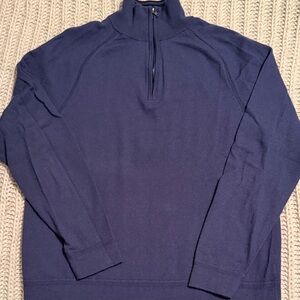 Calvin Klein Men's Dark Blue Zip-Up Sweater